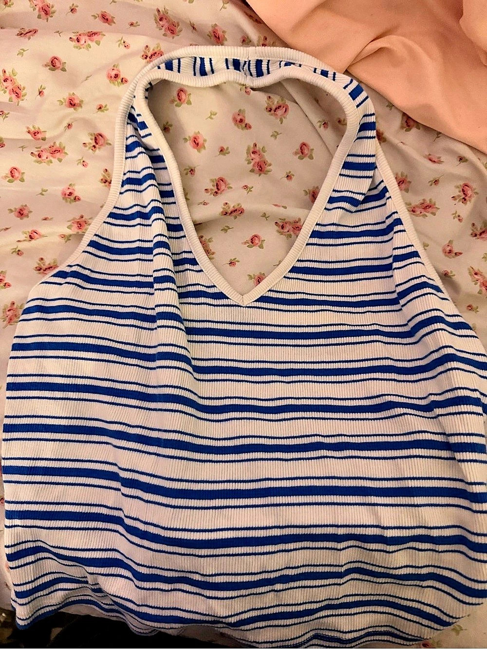 Primark Striped Tank Top in Blue & White Size Large Like New
